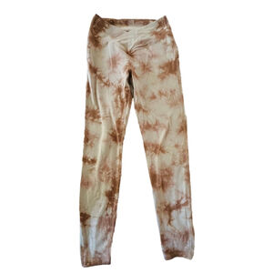 Women's  Victoria’s Sectet PINK Beige Brown Tie-Dye Leggings M